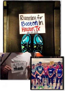 Houston runners gather, show support via social media. Pics from @HappyHealthyRun, @nickycanrun, @CodyJDuty