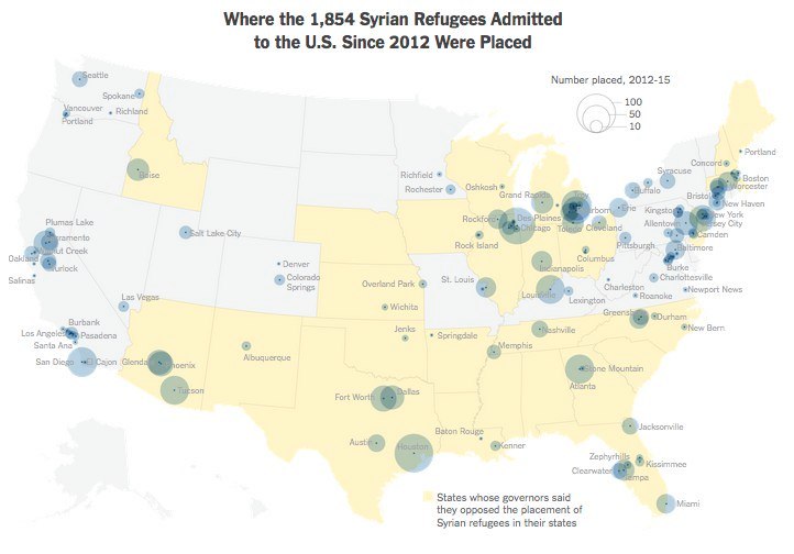 Paris Attacks Intensify Debate Over How Many Syrian Refugees to Allow Into the U.S. (New York Times) 